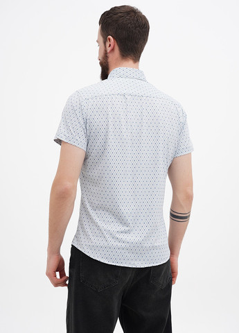 Голубой кэжуал рубашка с геометрическим узором Benson & Cherry