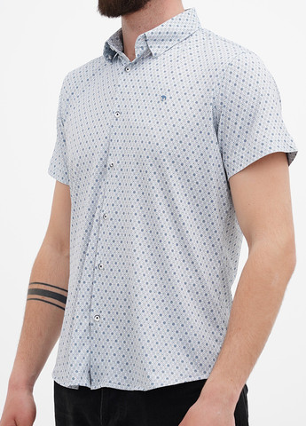 Голубой кэжуал рубашка с геометрическим узором Benson & Cherry