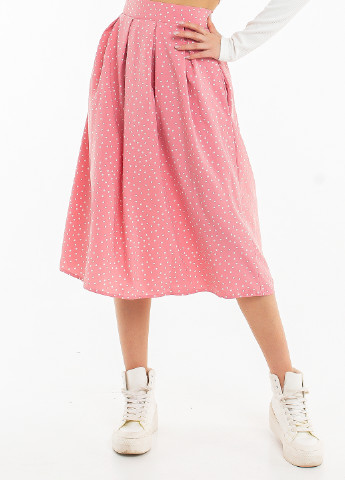 Розовая кэжуал в горошек юбка Elfberg колокол