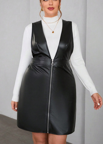 Демисезонный женский сарафан SHEIN однотонный