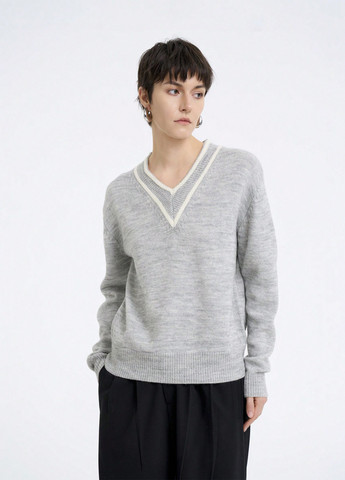 Світло-сірий демісезонний пуловер пуловер SHEIN