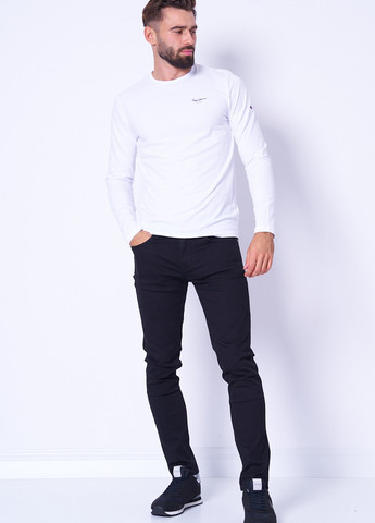 Белый демисезонный кэжуал лонгслив Pepe Jeans London с логотипом