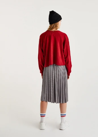 Червоний світшоти Pull & Bear напис без декору (245771364)
