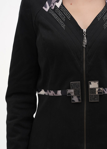 Черный женский жакет Sassofono однотонный - демисезонный