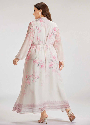Блідо-рожева святковий сукня кльош SHEIN з квітковим принтом