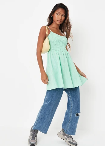 М'ятна кежуал сукня кльош Missguided однотонна