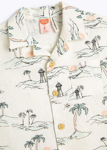 Молочная кэжуал рубашка с рисунком KOTON