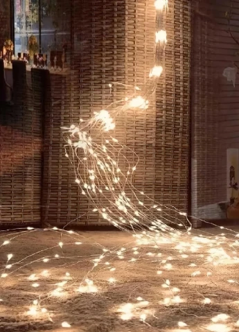 Светодиодная праздничная гирлянда нить конский хвост капля росы 2 м 200 LED (473539-Prob) Теплая белая Unbranded (255243151)
