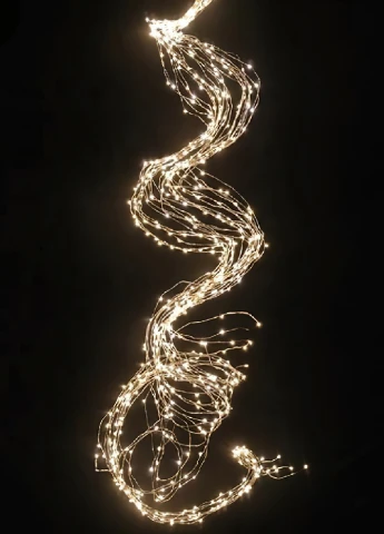 Светодиодная праздничная гирлянда нить конский хвост капля росы 2 м 200 LED (473539-Prob) Теплая белая Unbranded (255243151)