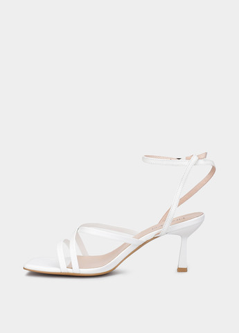 Белые босоножки Braska с ремешком плетение