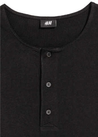 Черный демисезонный кэжуал лонгслив H&M