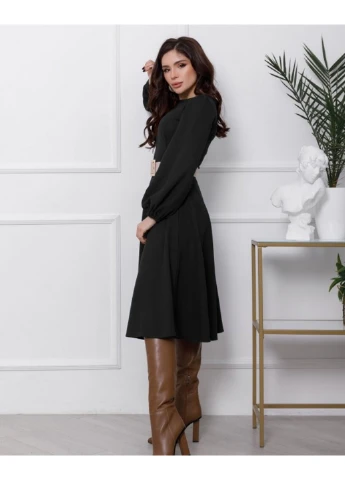 Черное деловое платье 12423 l фиолетовый ISSA PLUS однотонное