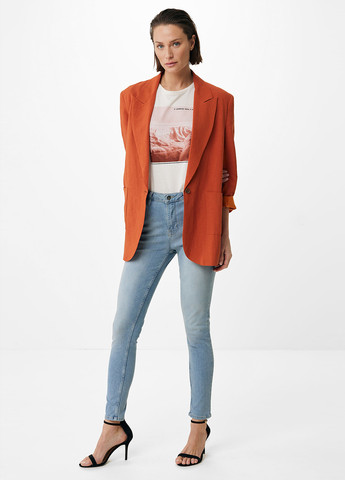Терракотовый женский жакет Mexx однотонный - демисезонный