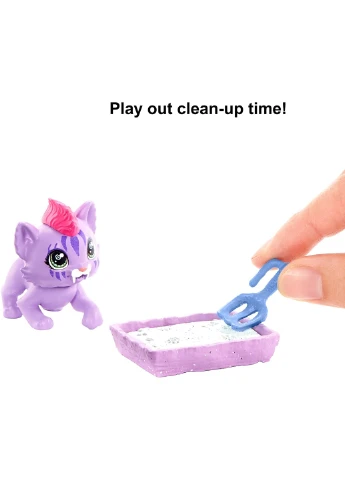 Ігровий набір з лялькою Cave Club Roaralai About Cats Playset Печерна історія (GNL95) Mattel (255665118)