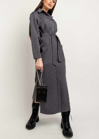 Темно-серое кэжуал платье Ри Мари однотонное
