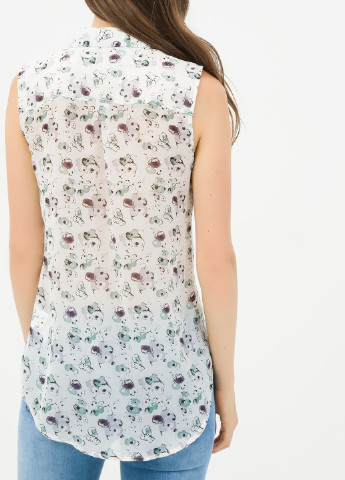 Молочная кэжуал рубашка с цветами KOTON