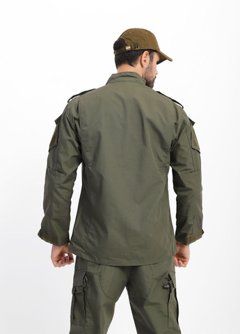 Оливковый (хаки) демисезонный костюм (куртка, брюки) брючный Braska 72-9554/317