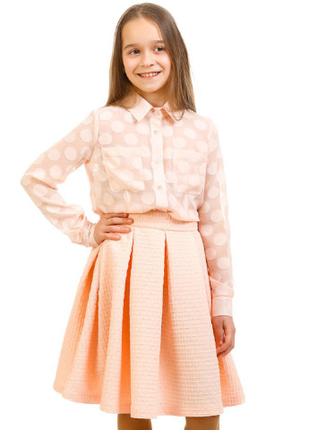 Персиковая кэжуал однотонная юбка Kids Couture со средней талией