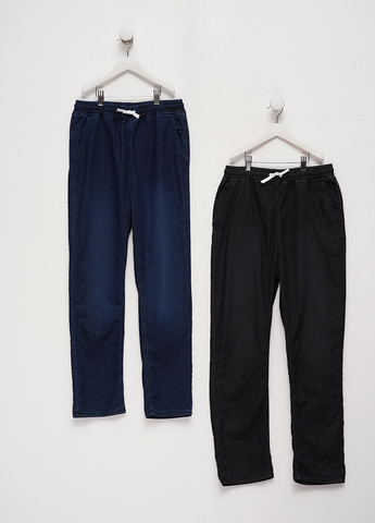 Комбинированные демисезонные прямые джинсы (2 шт.) H&M