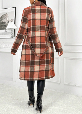 Комбинированное демисезонное Пальто SHEIN