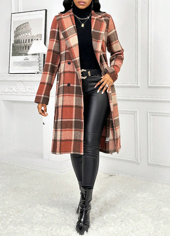 Комбинированное демисезонное Пальто SHEIN