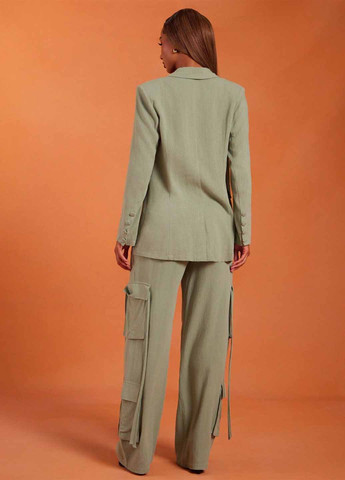 Оливковый женский жакет SHEIN однотонный - демисезонный