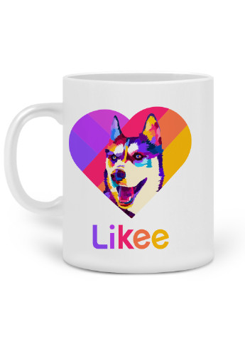 Кружка Лайк Лайка (Likee) 330 мл горнятко керамічне (20259-1598) MobiPrint (219777145)