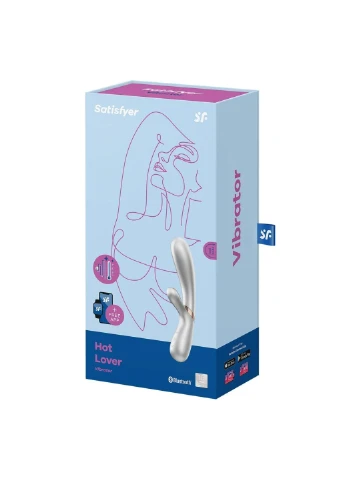 Смарт вибратор-кролик с подогревом Hot Lover Silver Satisfyer (252299167)
