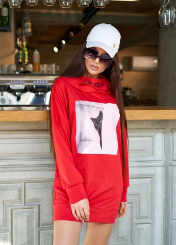 Стильное худи с накаткой Jadone Fashion Худи (254968688)