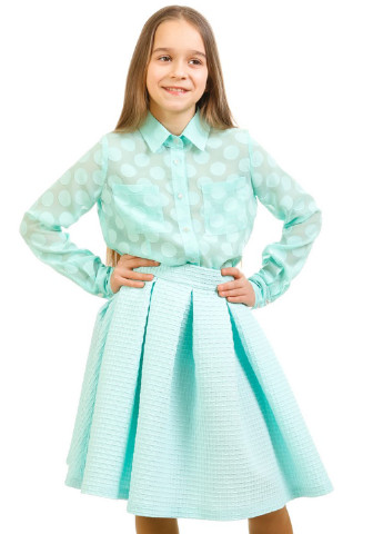 Мятная кэжуал однотонная юбка Kids Couture со средней талией