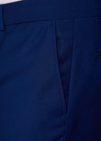 Синие классические демисезонные зауженные брюки Yarmich