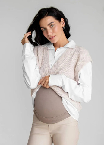 Молочные молочные брюки леггинсы для беременных из эластичной экокожи мягкий бандаж To Be