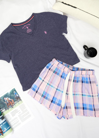 Синя всесезон піжама (футболка, шорти) футболка + шорти U.S. Polo Assn.