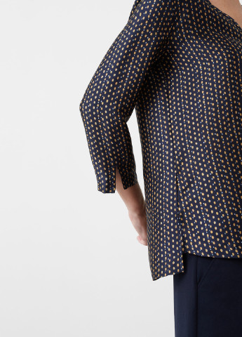 Темно-синя блуза Mango
