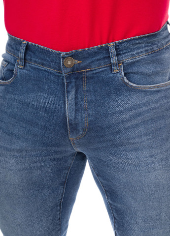 Синие демисезонные зауженные джинсы Trussardi Jeans