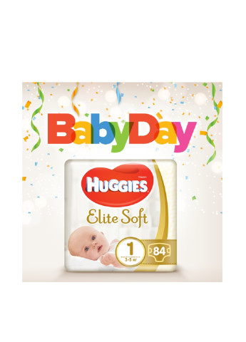 Подгузники Elite Soft Newborn 1 (3-5 кг), (84 шт.) Huggies (130948238)