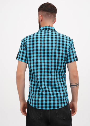 Синяя кэжуал рубашка в клетку Baydo