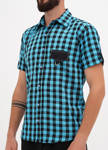 Синяя кэжуал рубашка в клетку Baydo