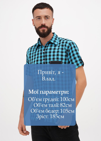 Синяя кэжуал рубашка в клетку Baydo