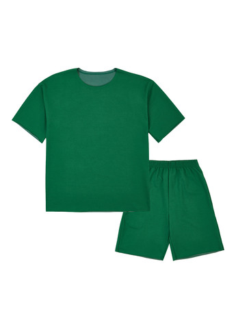 Зеленый летний костюм (футболка, шорты) с шортами Garnamama