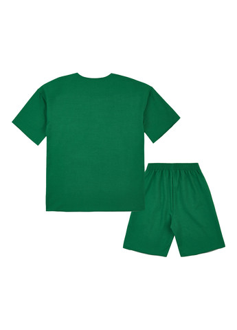 Зелений літній костюм (футболка, шорти) з шортами Garnamama