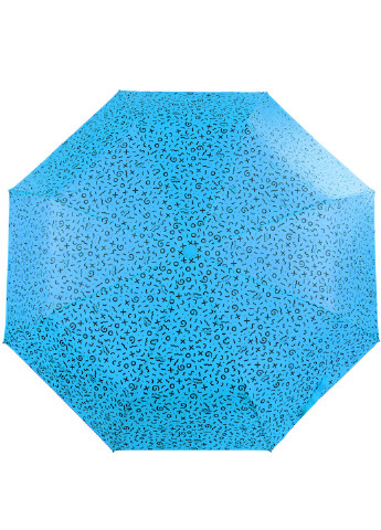 Блакитна жіночий складаний парасолька механічний 99 см H.DUE.O (194318006)