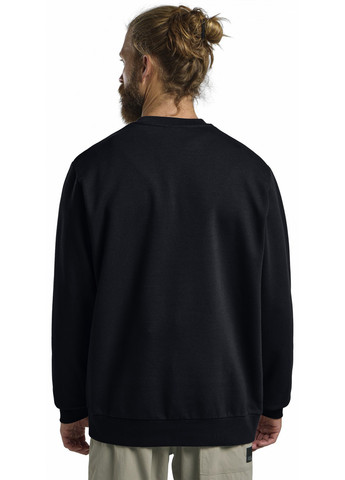 Черный свитшот Jack Wolfskin логотип без декора (328434751)