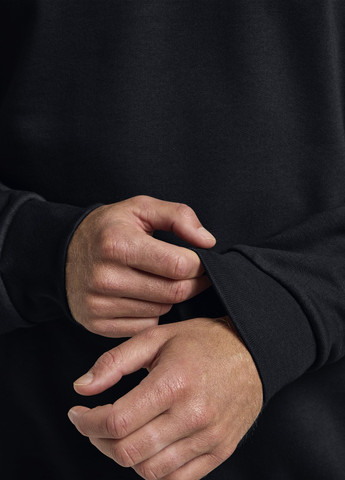 Черный свитшот Jack Wolfskin логотип без декора (328434751)