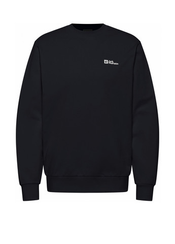 Черный свитшот Jack Wolfskin логотип без декора (328434751)