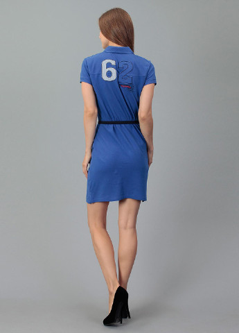 Синя кежуал сукня поло Tom Tailor з логотипом
