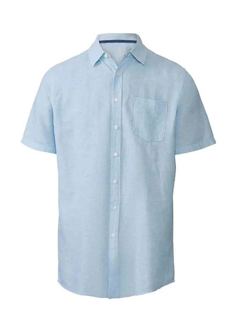Голубой кэжуал, классическая рубашка однотонная Livergy