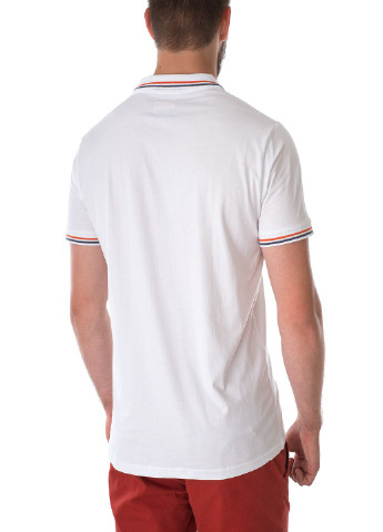 Белая футболка-поло для мужчин E-Bound однотонная