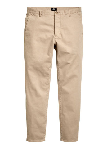 Бежевые кэжуал демисезонные чиносы брюки H&M