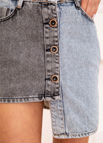 Голубая джинсовая однотонная юбка Ager а-силуэта (трапеция)